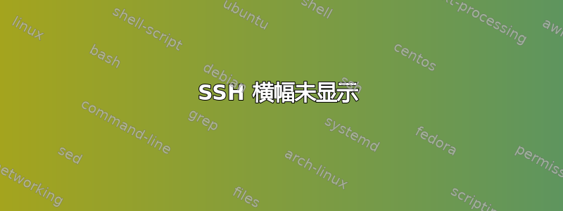 SSH 横幅未显示