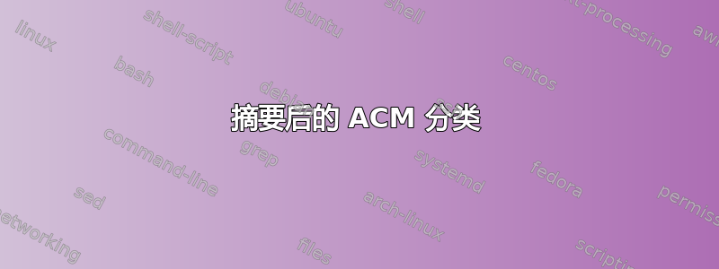 摘要后的 ACM 分类