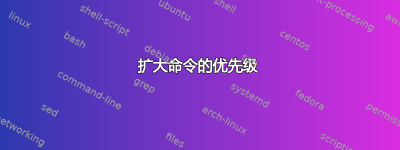 扩大命令的优先级