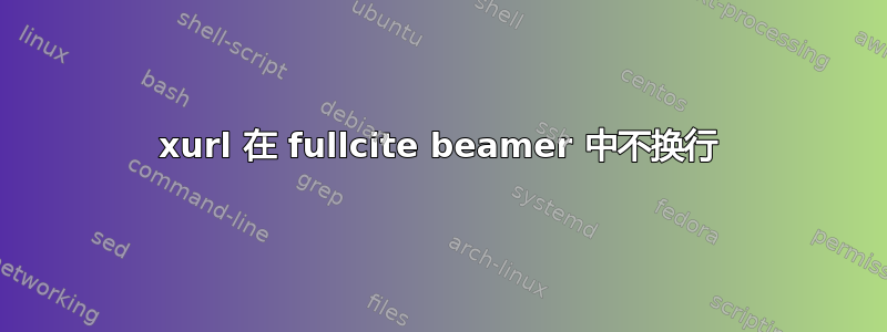 xurl 在 fullcite beamer 中不换行