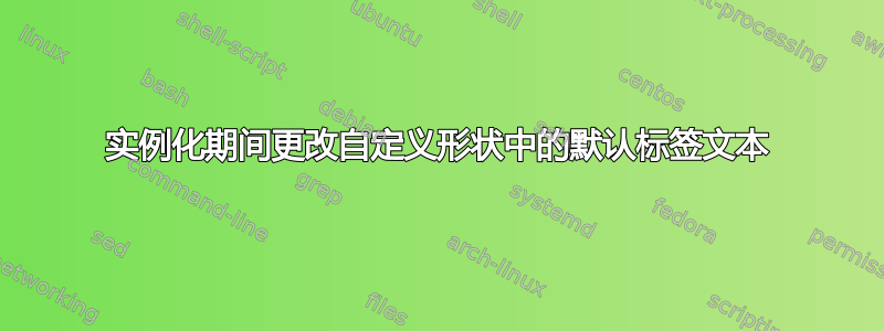 实例化期间更改自定义形状中的默认标签文本