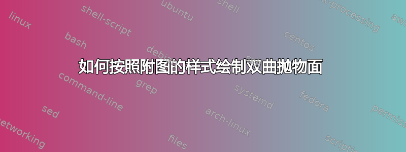 如何按照附图的样式绘制双曲抛物面