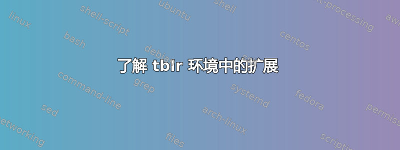 了解 tblr 环境中的扩展