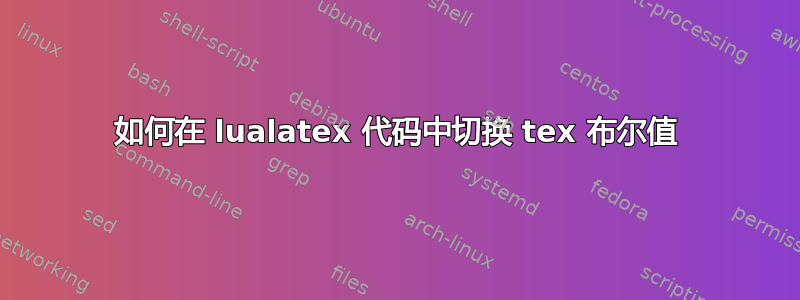 如何在 lualatex 代码中切换 tex 布尔值