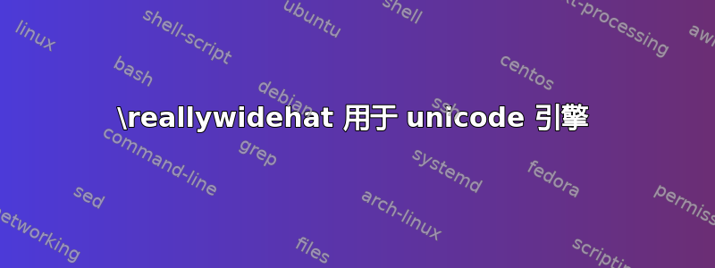 \reallywidehat 用于 unicode 引擎