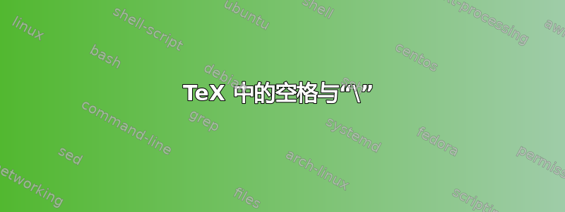 TeX 中的空格与“\”