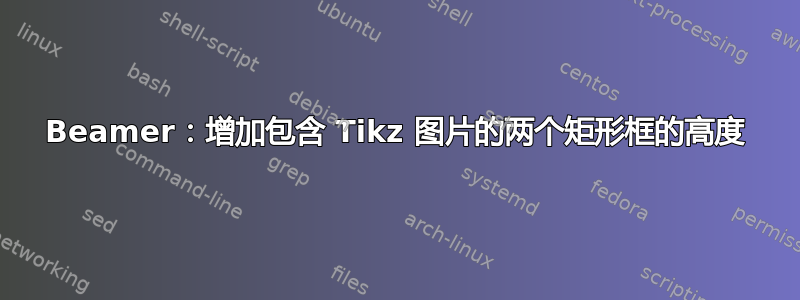 Beamer：增加包含 Tikz 图片的两个矩形框的高度