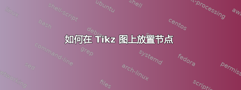 如何在 Tikz 图上放置节点