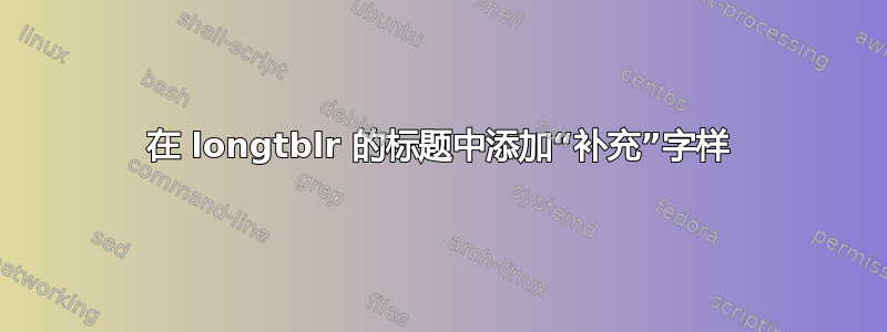 在 longtblr 的标题中添加“补充”字样