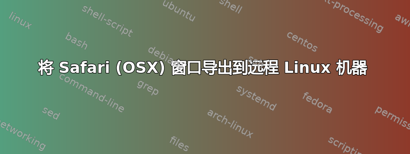 将 Safari (OSX) 窗口导出到远程 Linux 机器