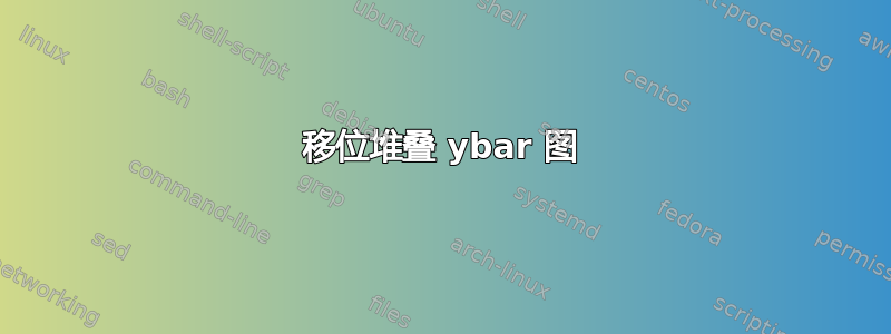 移位堆叠 ybar 图