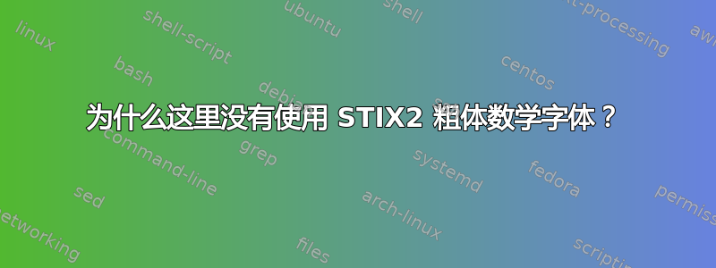 为什么这里没有使用 STIX2 粗体数学字体？