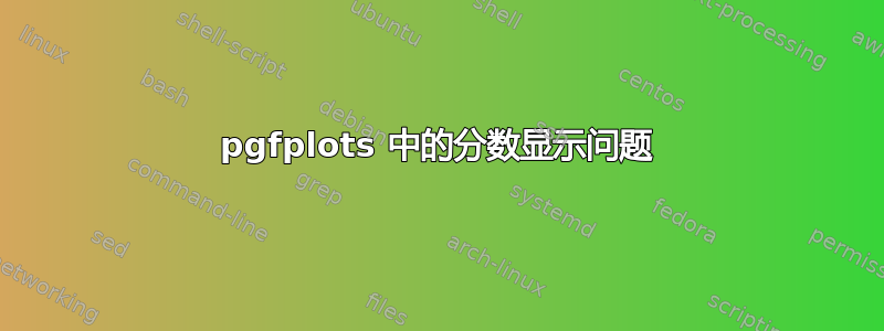 pgfplots 中的分数显示问题