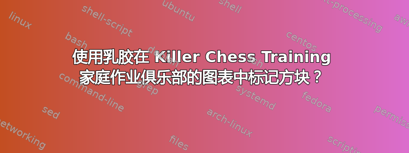 使用乳胶在 Killer Chess Training 家庭作业俱乐部的图表中标记方块？