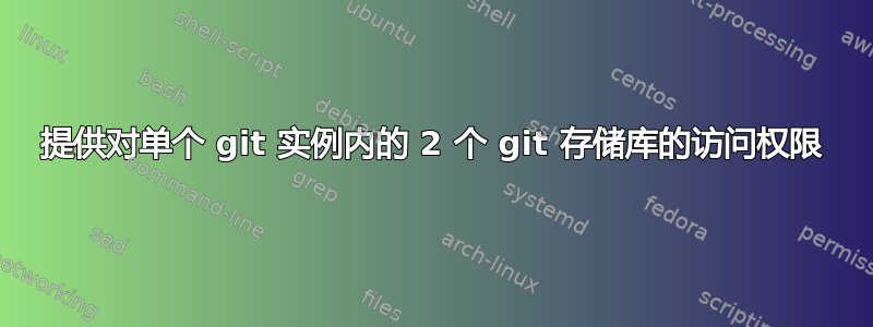 提供对单个 git 实例内的 2 个 git 存储库的访问权限