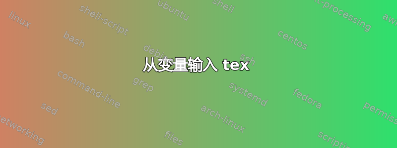 从变量输入 tex