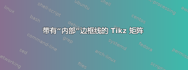 带有“内部”边框线的 Tikz 矩阵