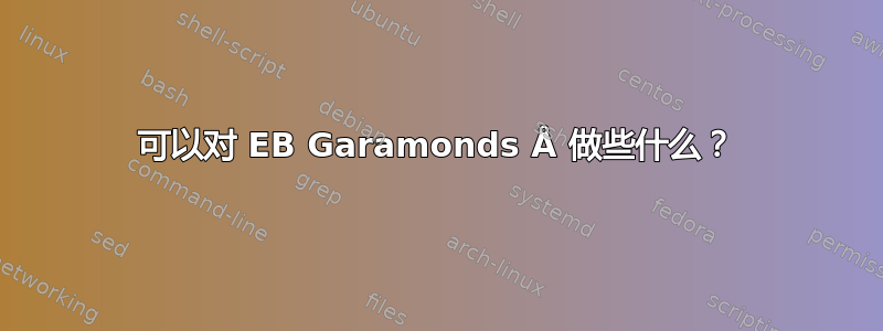 可以对 EB Garamonds Å 做些什么？