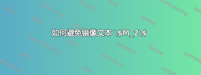 如何避免镜像文本 \$M_2\$