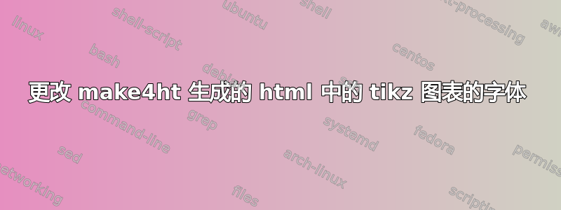 更改 make4ht 生成的 html 中的 tikz 图表的字体