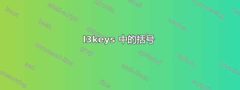 l3keys 中的括号