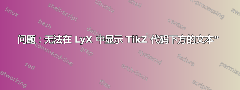 问题：无法在 LyX 中显示 TikZ 代码下方的文本”