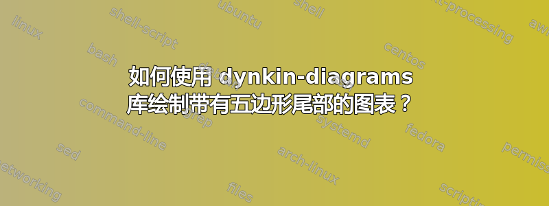 如何使用 dynkin-diagrams 库绘制带有五边形尾部的图表？