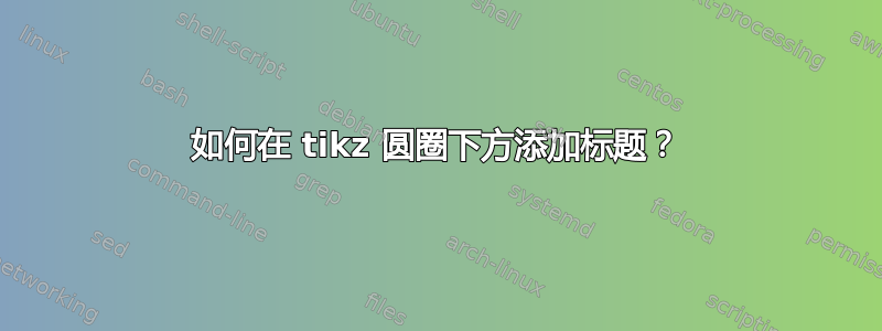 如何在 tikz 圆圈下方添加标题？