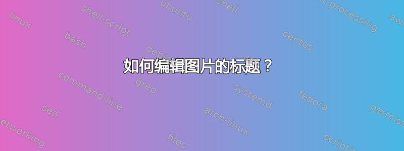 如何编辑图片的标题？