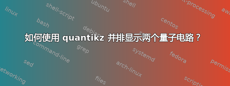 如何使用 quantikz 并排显示两个量子电路？