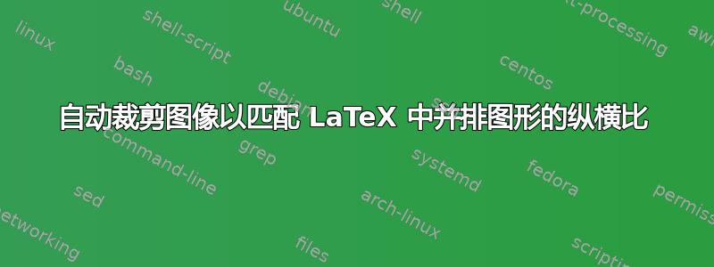 自动裁剪图像以匹配 LaTeX 中并排图形的纵横比