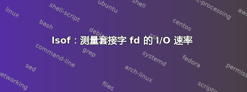 lsof：测量套接字 fd 的 I/O 速率