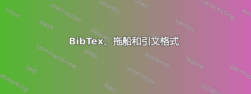 BibTex、拖船和引文格式