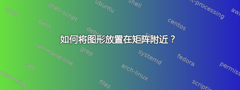 如何将图形放置在矩阵附近？