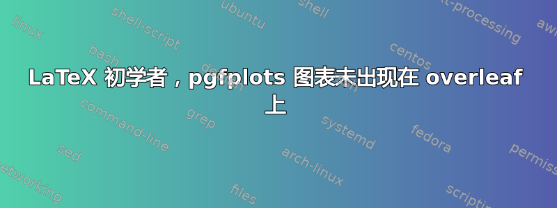 LaTeX 初学者，pgfplots 图表未出现在 overleaf 上