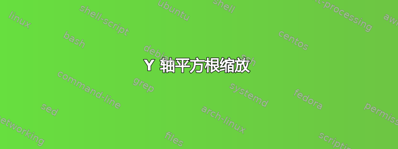 Y 轴平方根缩放