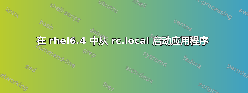 在 rhel6.4 中从 rc.local 启动应用程序