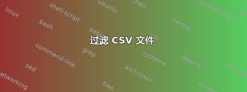 过滤 CSV 文件