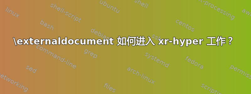 \externaldocument 如何进入 xr-hyper 工作？