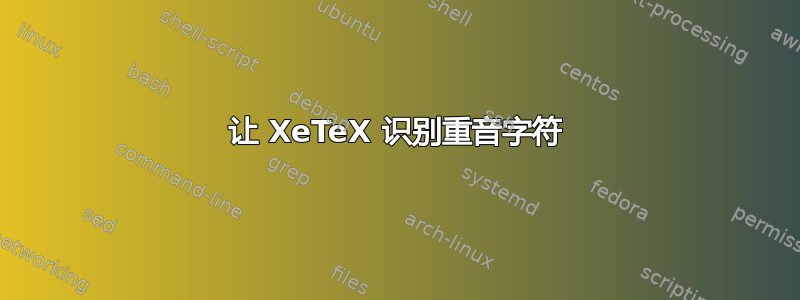 让 XeTeX 识别重音字符