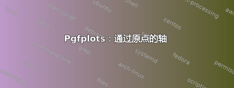 Pgfplots：通过原点的轴