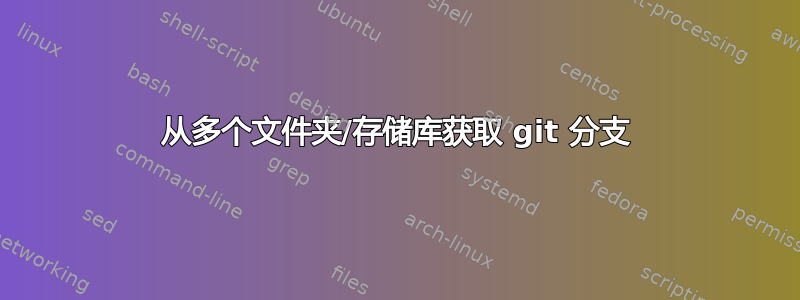 从多个文件夹/存储库获取 git 分支