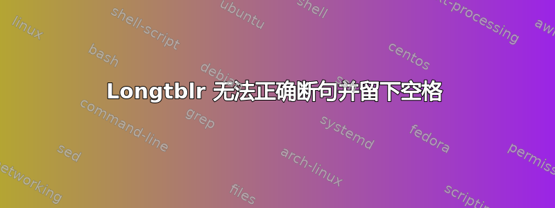 Longtblr 无法正确断句并留下空格