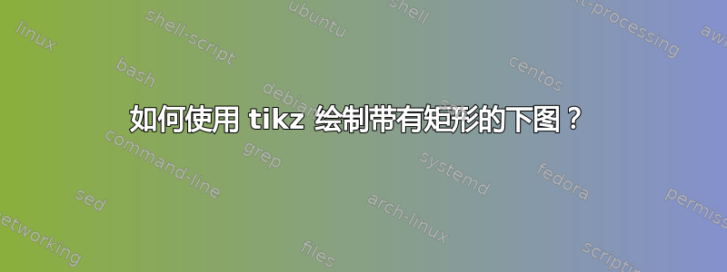 如何使用 tikz 绘制带有矩形的下图？