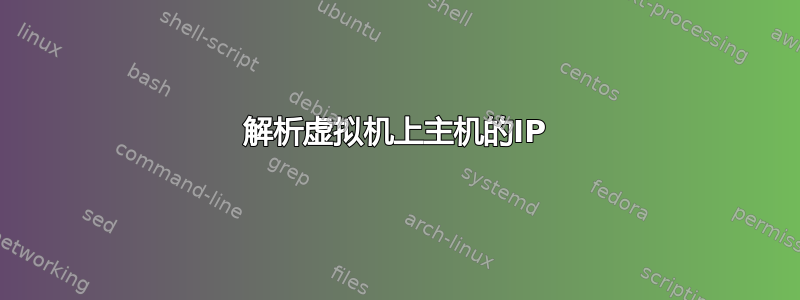 解析虚拟机上主机的IP