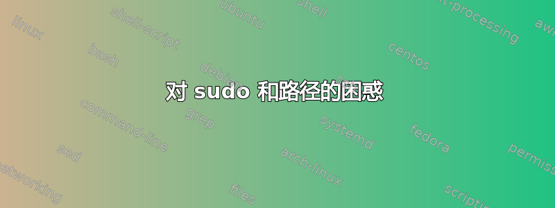 对 sudo 和路径的困惑