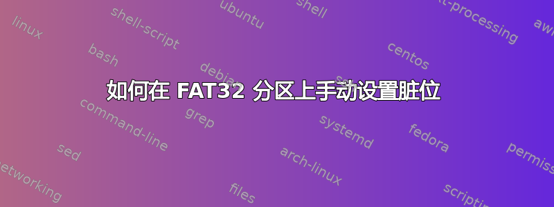 如何在 FAT32 分区上手动设置脏位