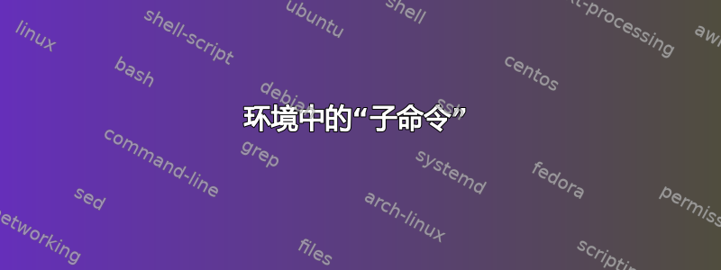 环境中的“子命令”