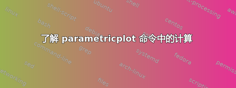 了解 parametricplot 命令中的计算