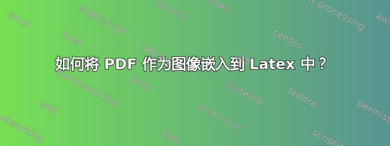 如何将 PDF 作为图像嵌入到 Latex 中？